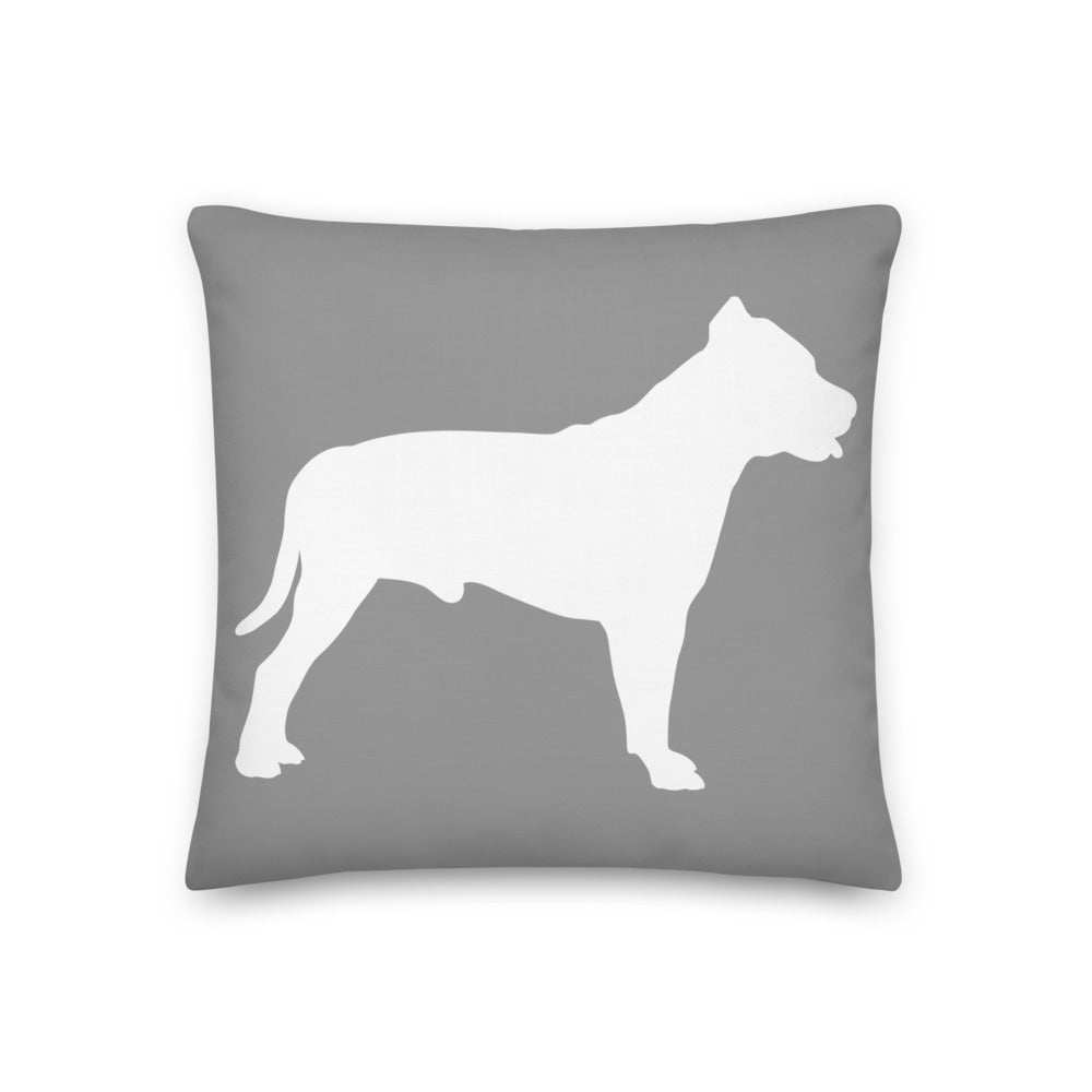 Pit Bull Silhouette Premium Pillow