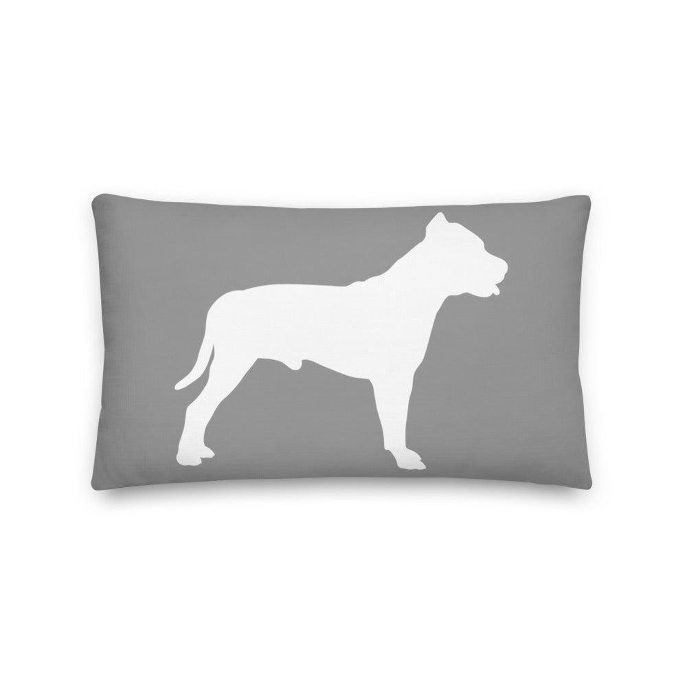 Pit Bull Silhouette Premium Pillow