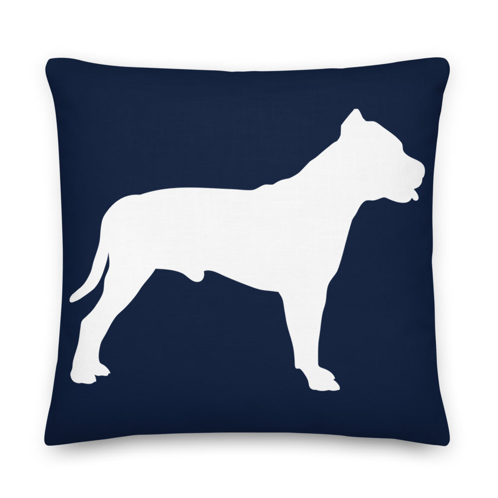 Pit Bull Silhouette Premium Pillow