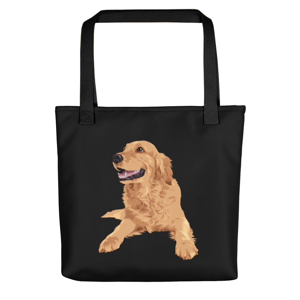 Happy Golden Retriever Tote Bag