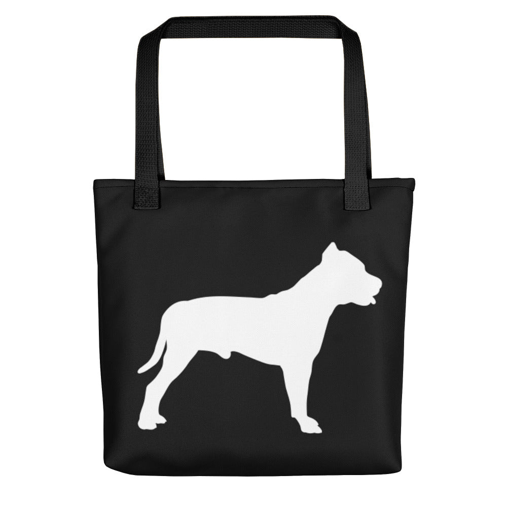 Pit Bull Silhouette Tote Bag