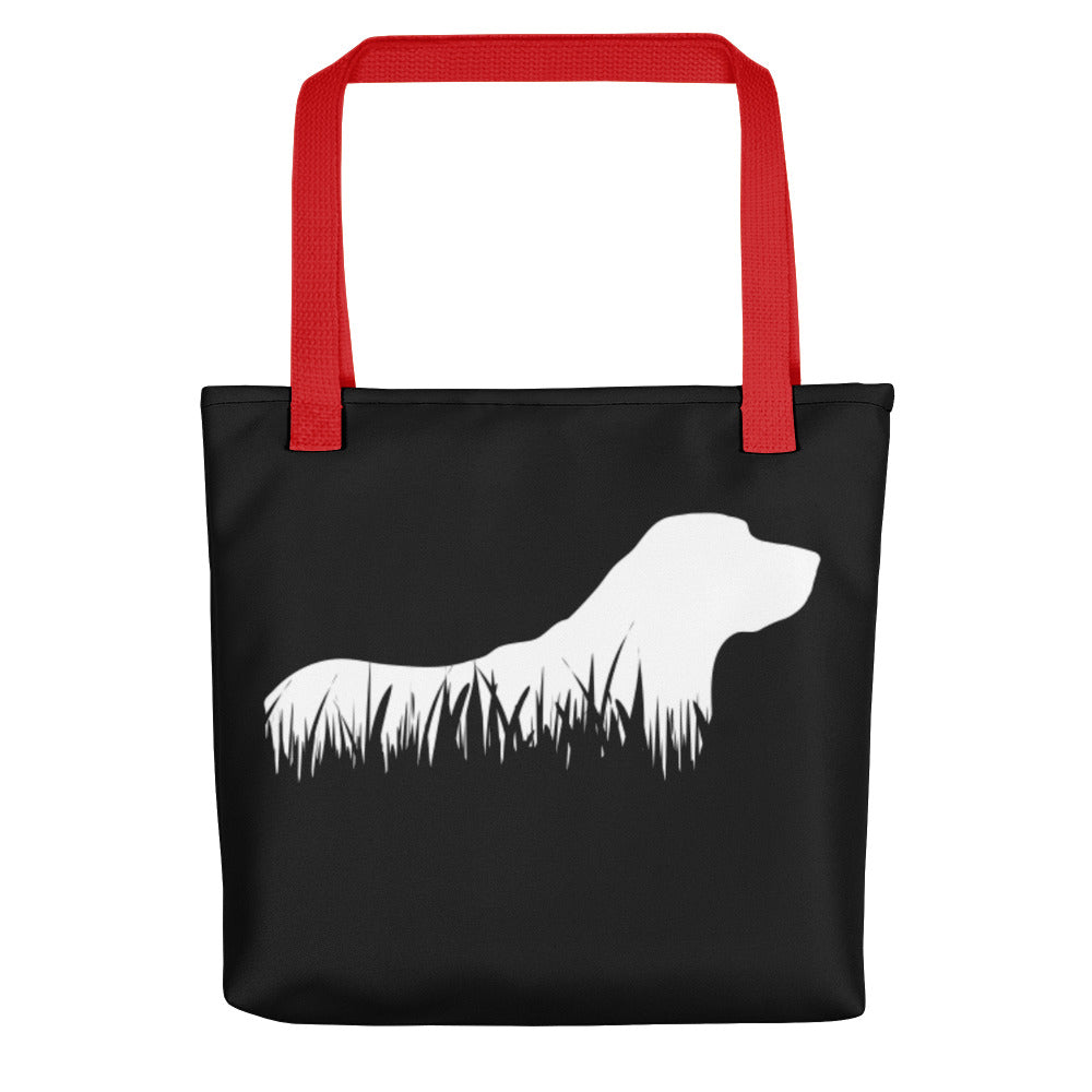 Labrador Retriever Grass Silhouette Tote Bag