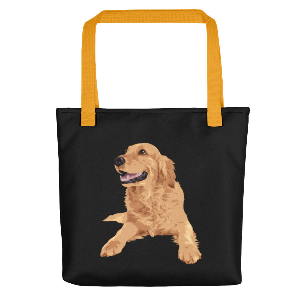 Happy Golden Retriever Tote Bag