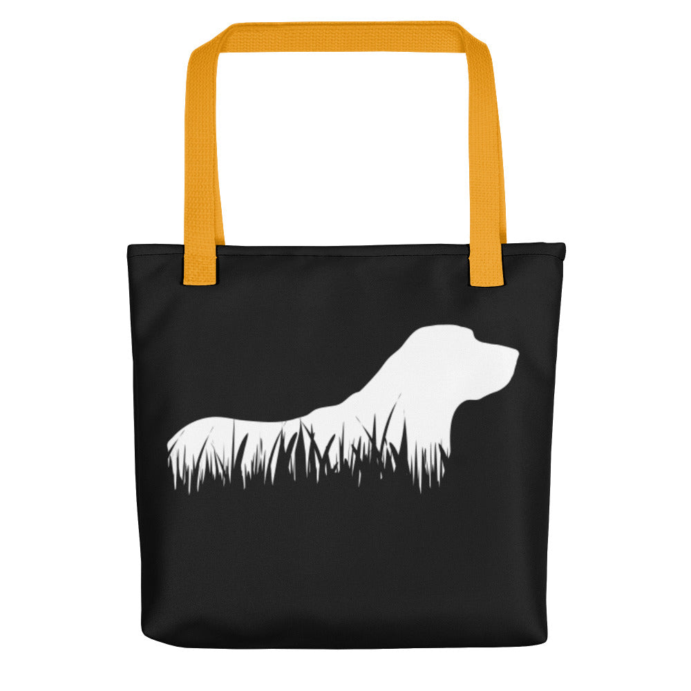 Labrador Retriever Grass Silhouette Tote Bag