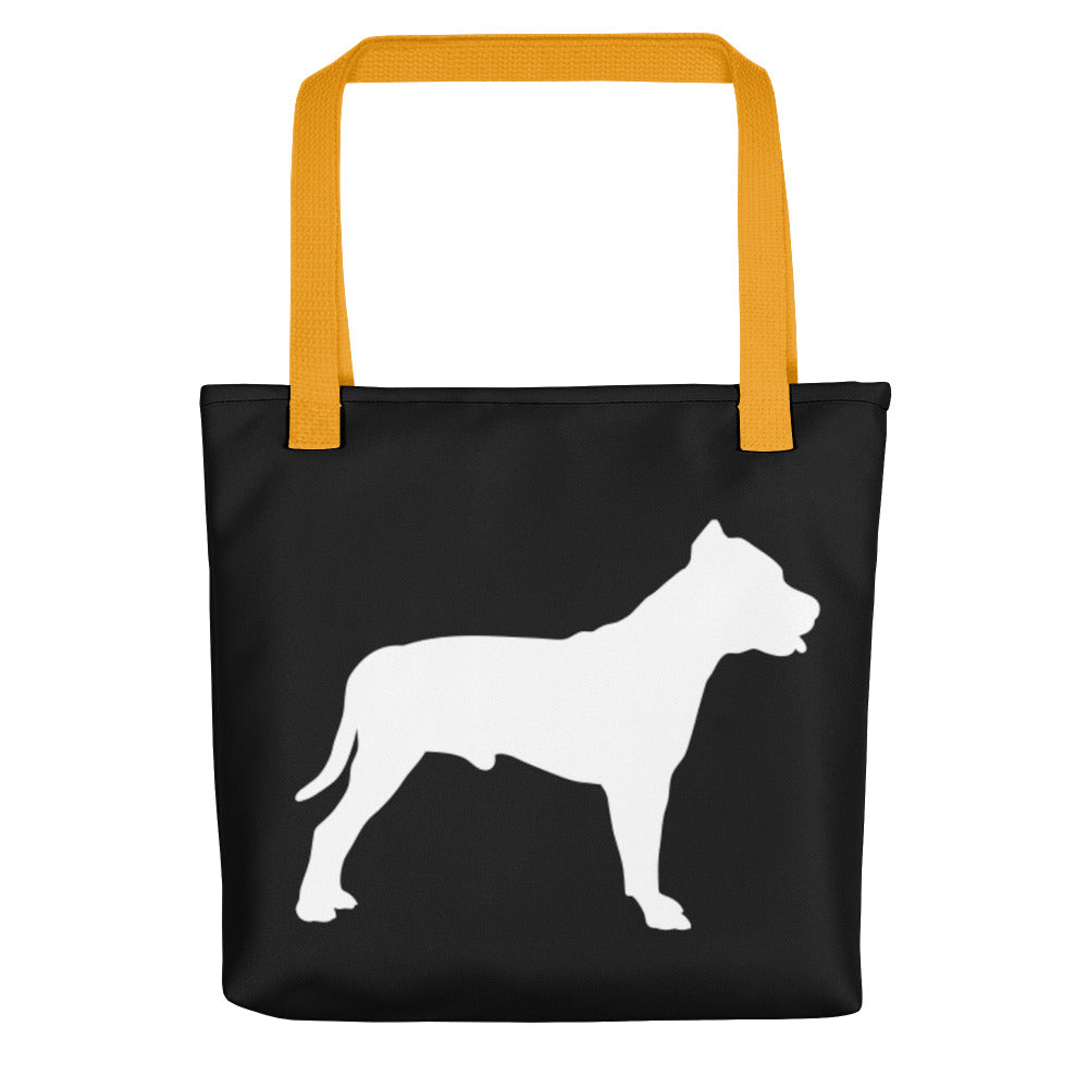 Pit Bull Silhouette Tote Bag