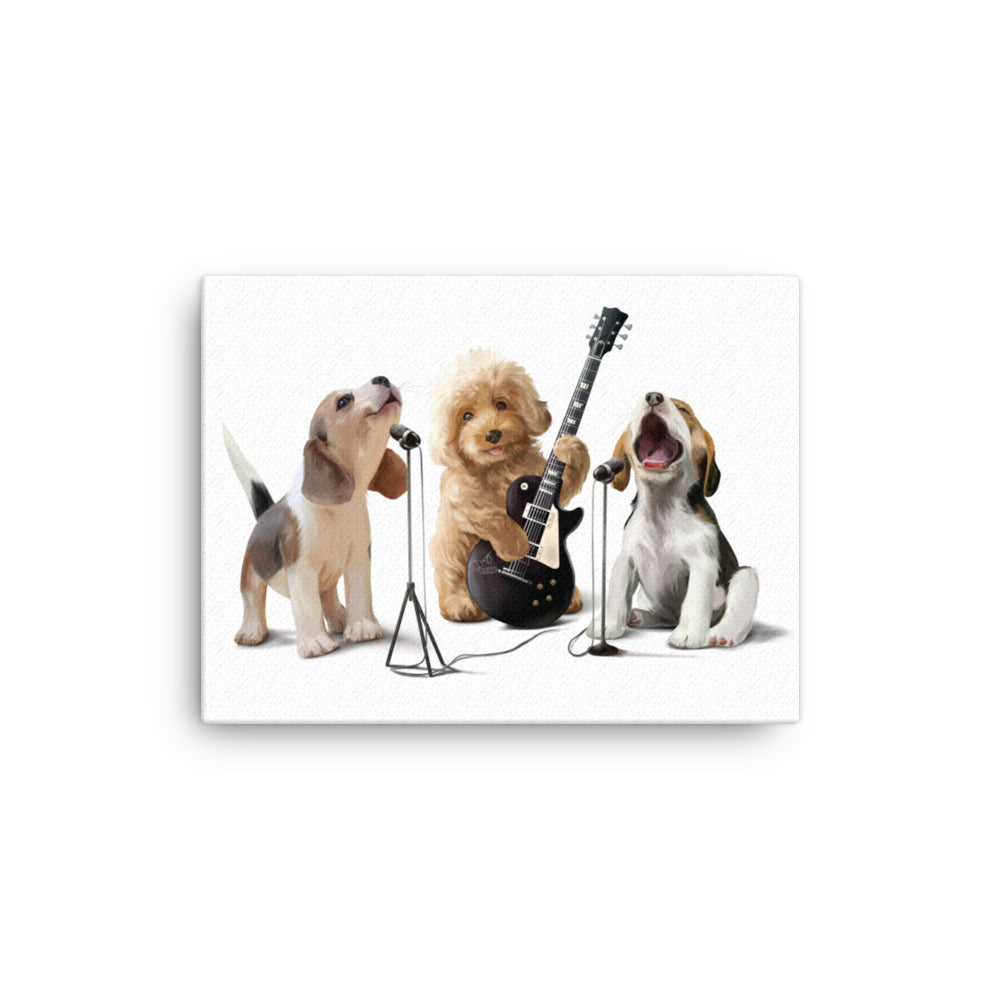 Dogs Singing Canvas Print