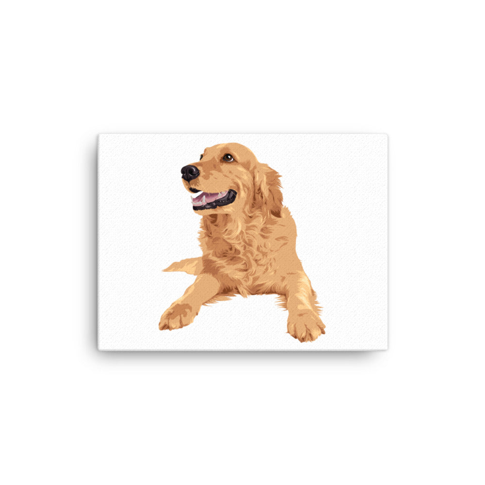 Happy Golden Retriever Canvas Print