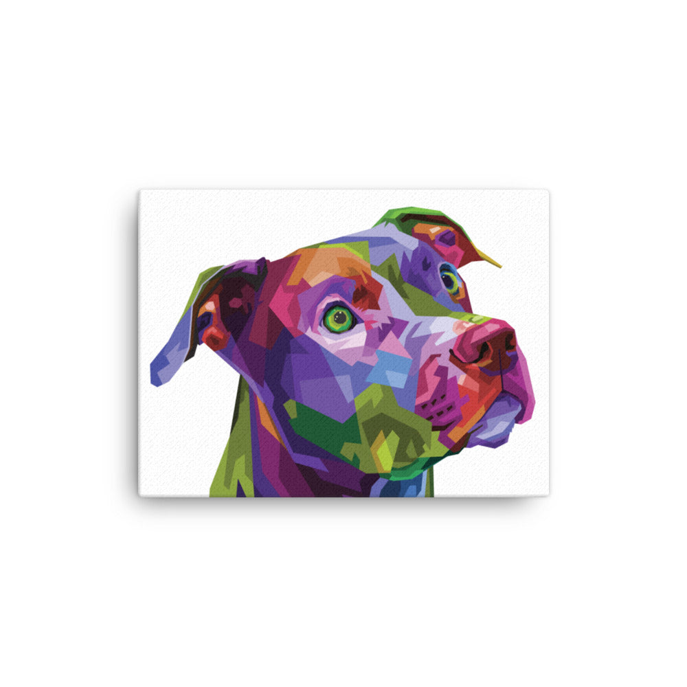 Pit Bull Pop Art Canvas Print