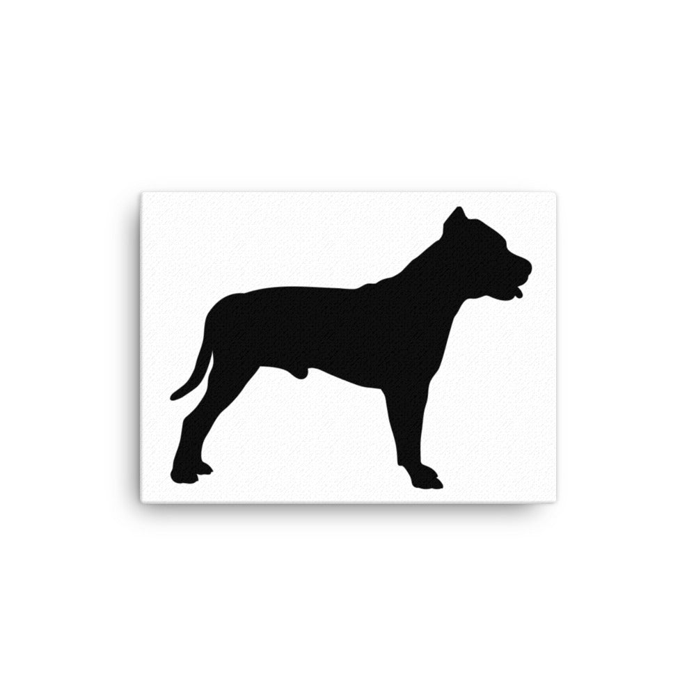 Pit Bull Silhouette Canvas Print