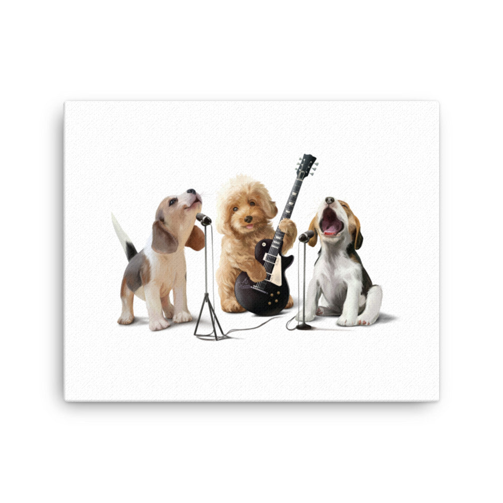 Dogs Singing Canvas Print