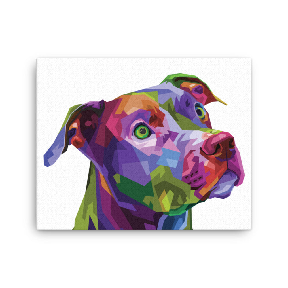 Pit Bull Pop Art Canvas Print