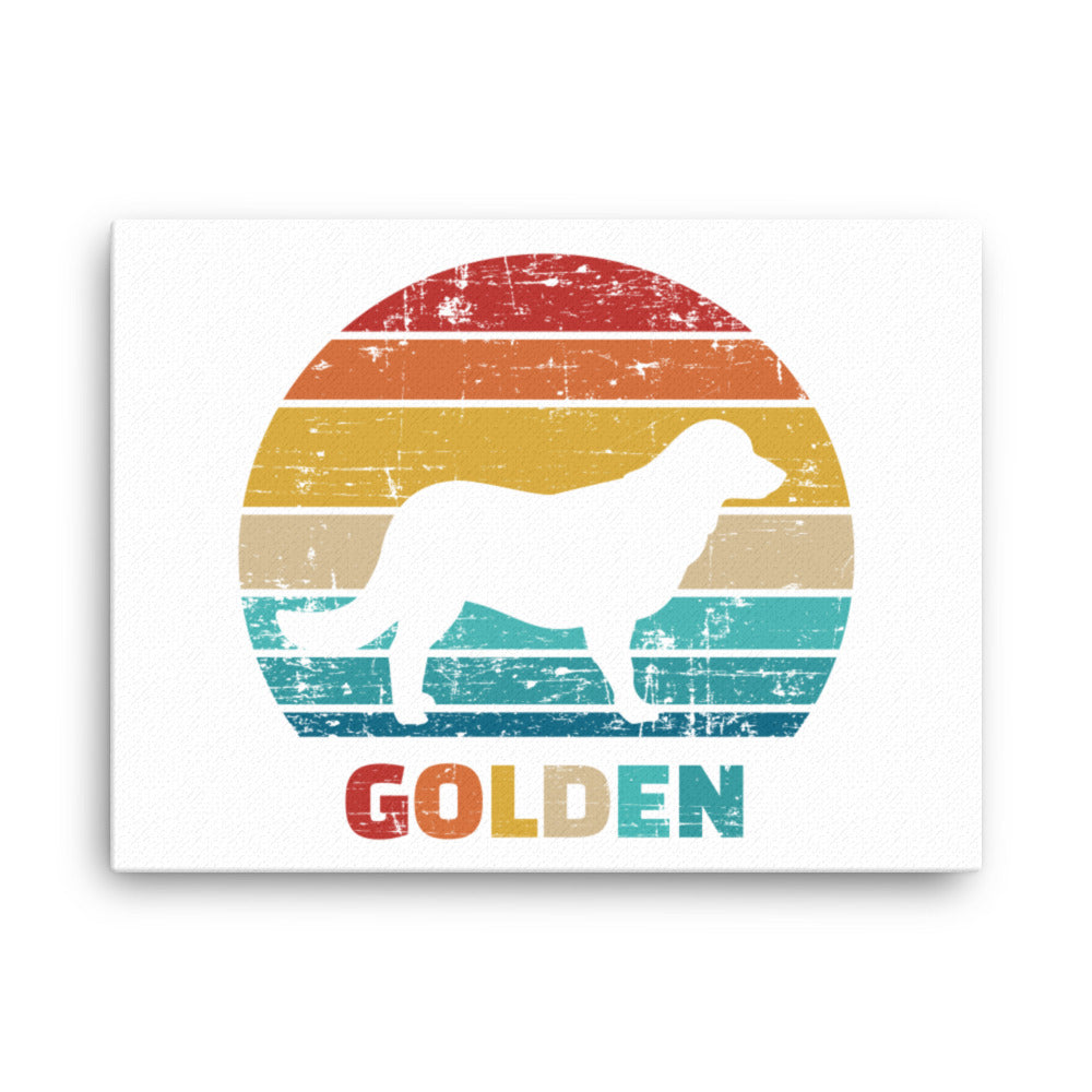 Vintage Golden Retriever Canvas Print