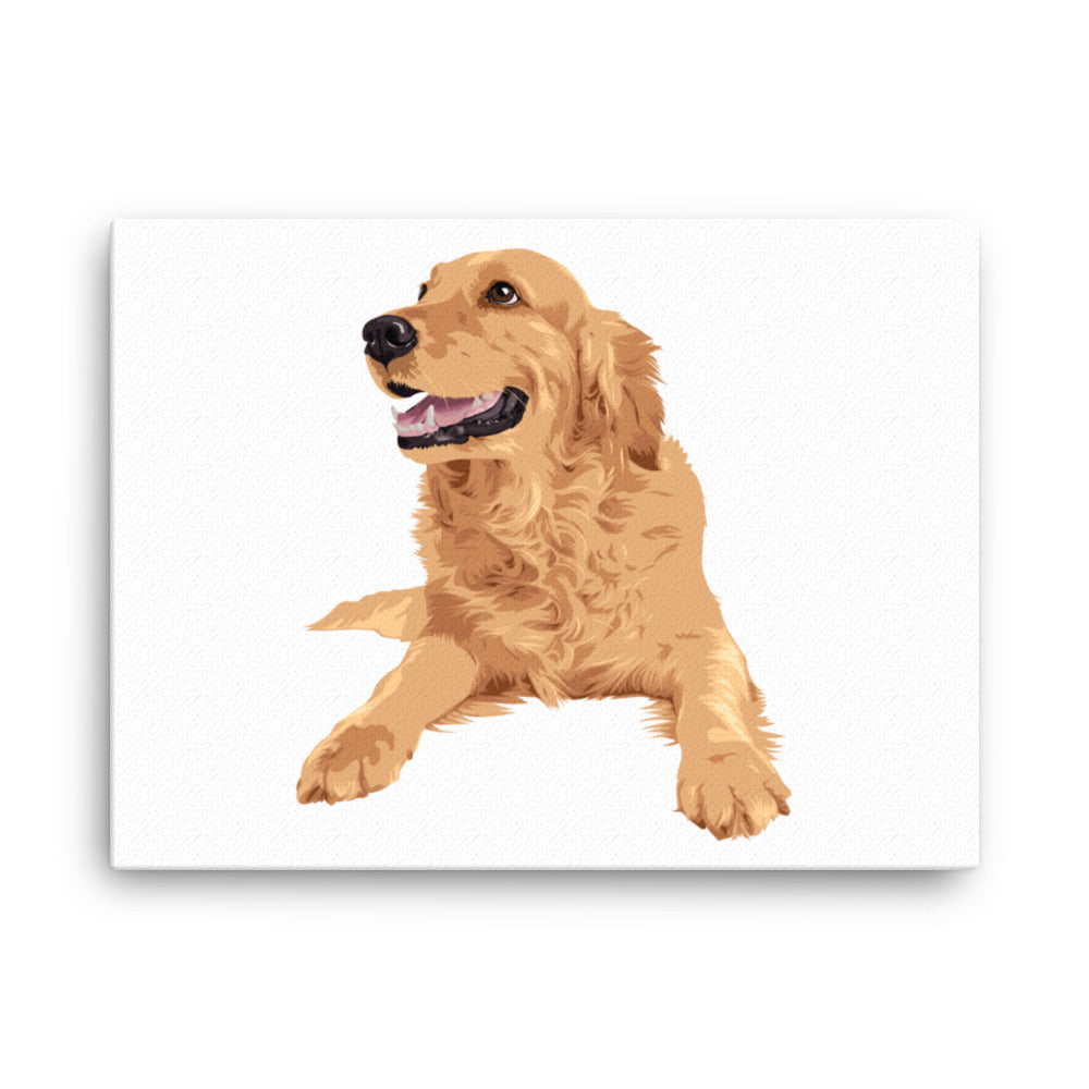 Happy Golden Retriever Canvas Print