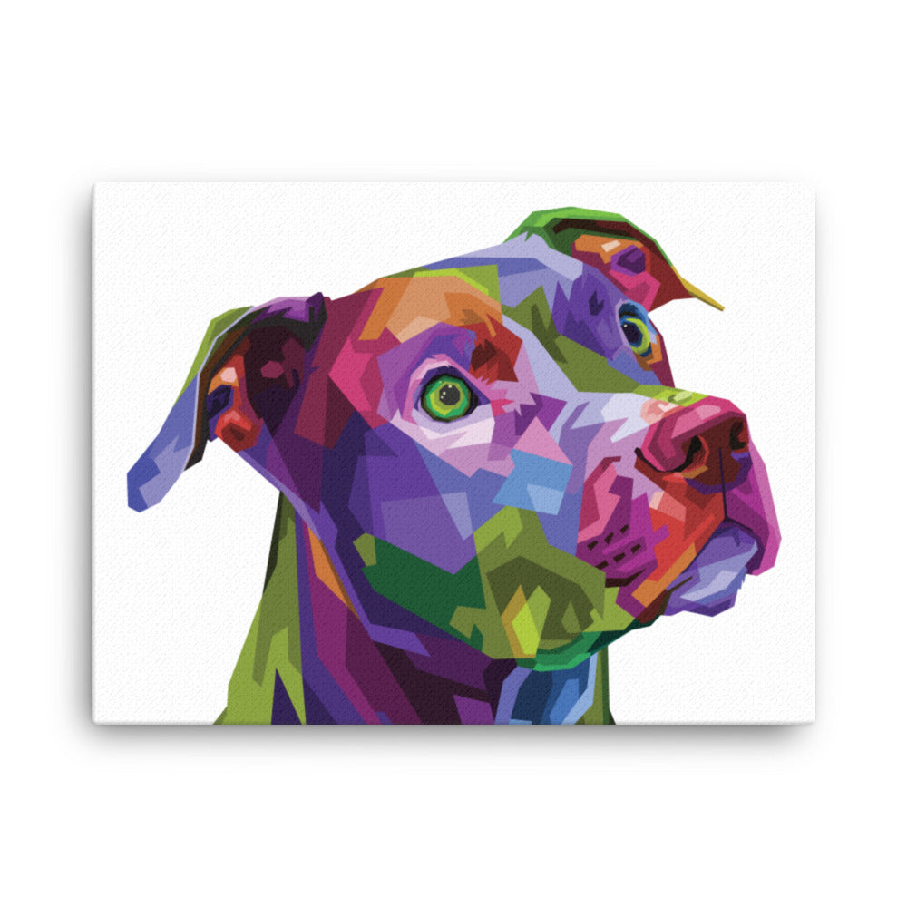 Pit Bull Pop Art Canvas Print