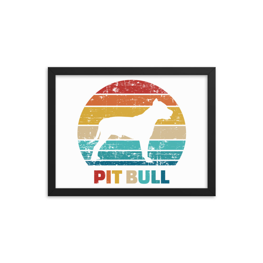 Vintage Pit Bull Framed Print