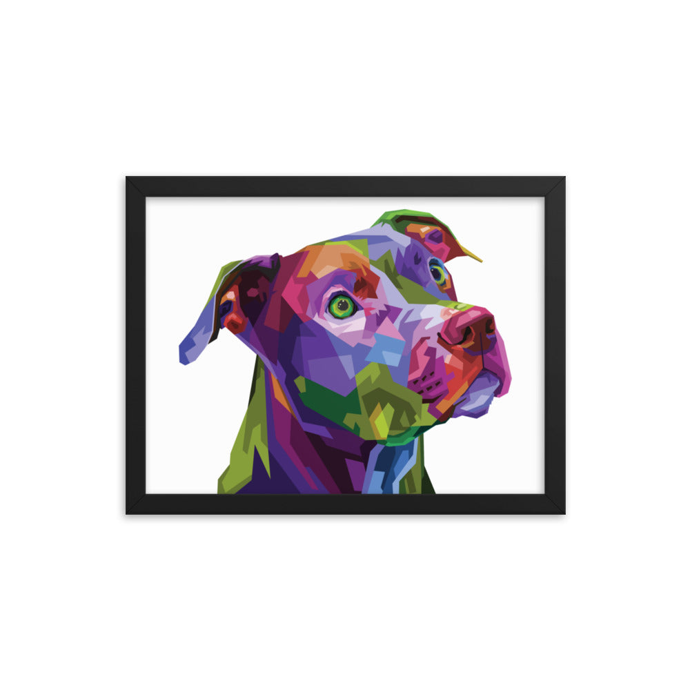 Pit Bull Pop Art Framed Print