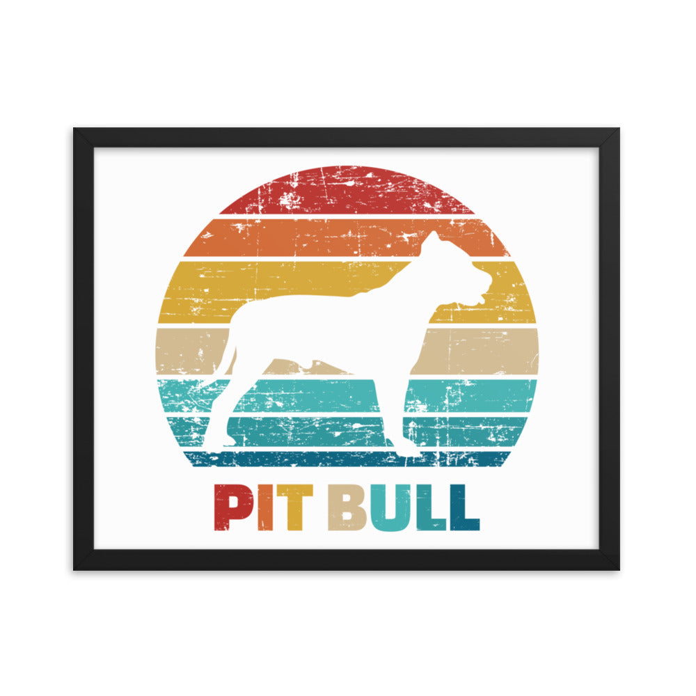 Vintage Pit Bull Framed Print