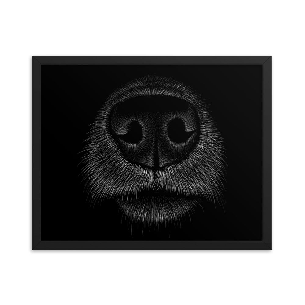 Dog Nose Framed Print