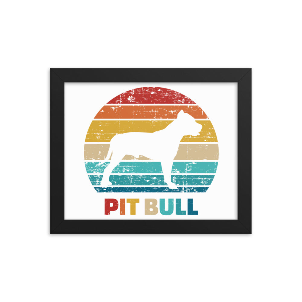 Vintage Pit Bull Framed Print