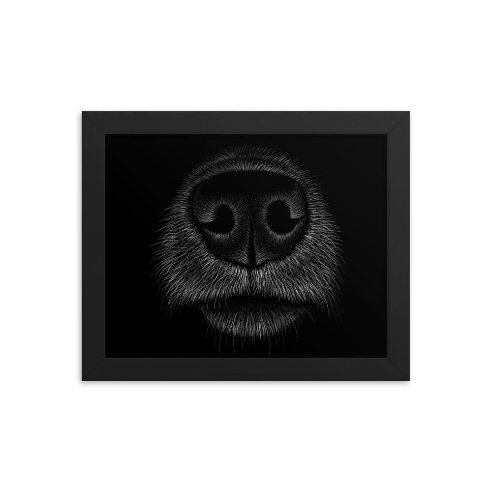 Dog Nose Framed Print