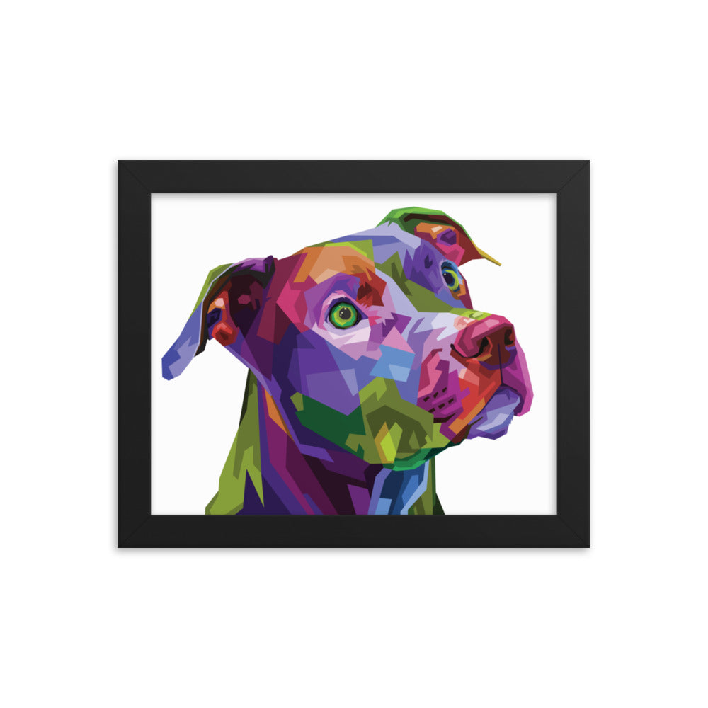 Pit Bull Pop Art Framed Print