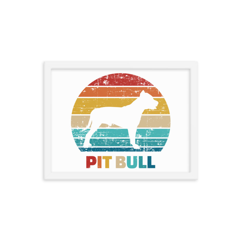 Vintage Pit Bull Framed Print