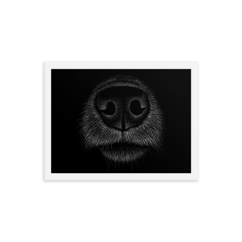 Dog Nose Framed Print