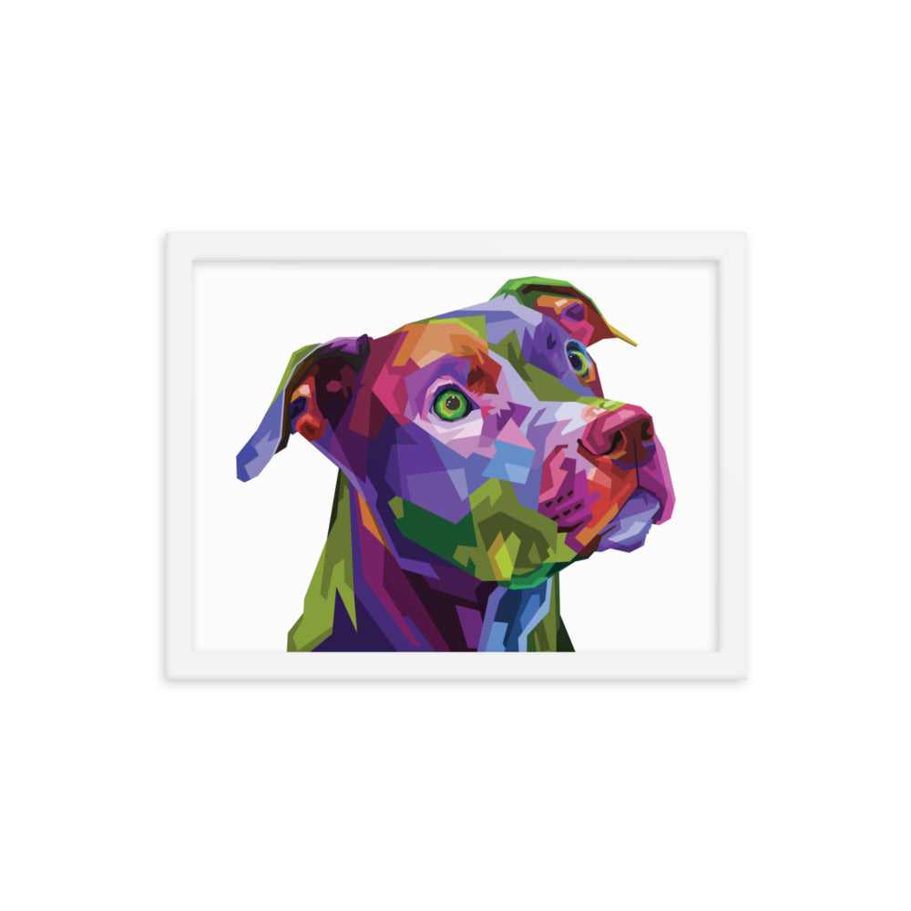 Pit Bull Pop Art Framed Print