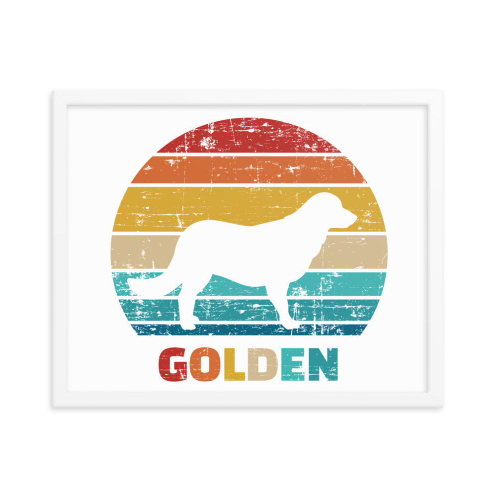 Vintage Golden Retriever Framed Print