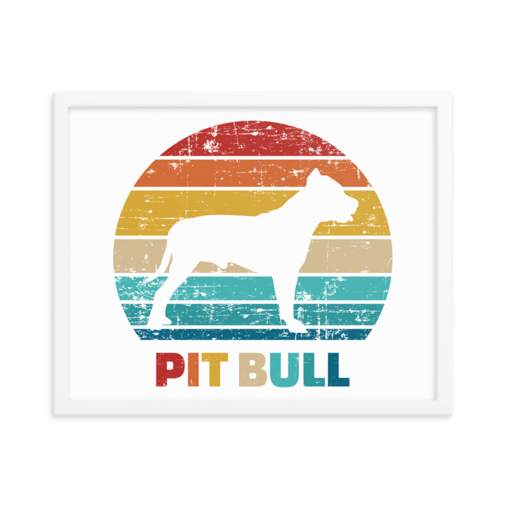 Vintage Pit Bull Framed Print