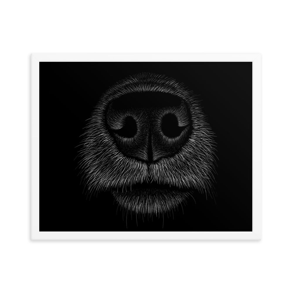 Dog Nose Framed Print