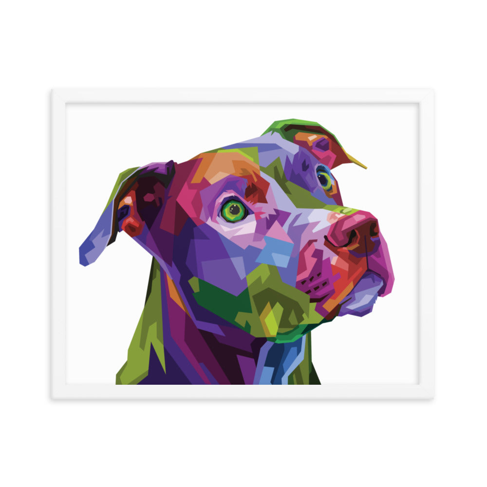 Pit Bull Pop Art Framed Print