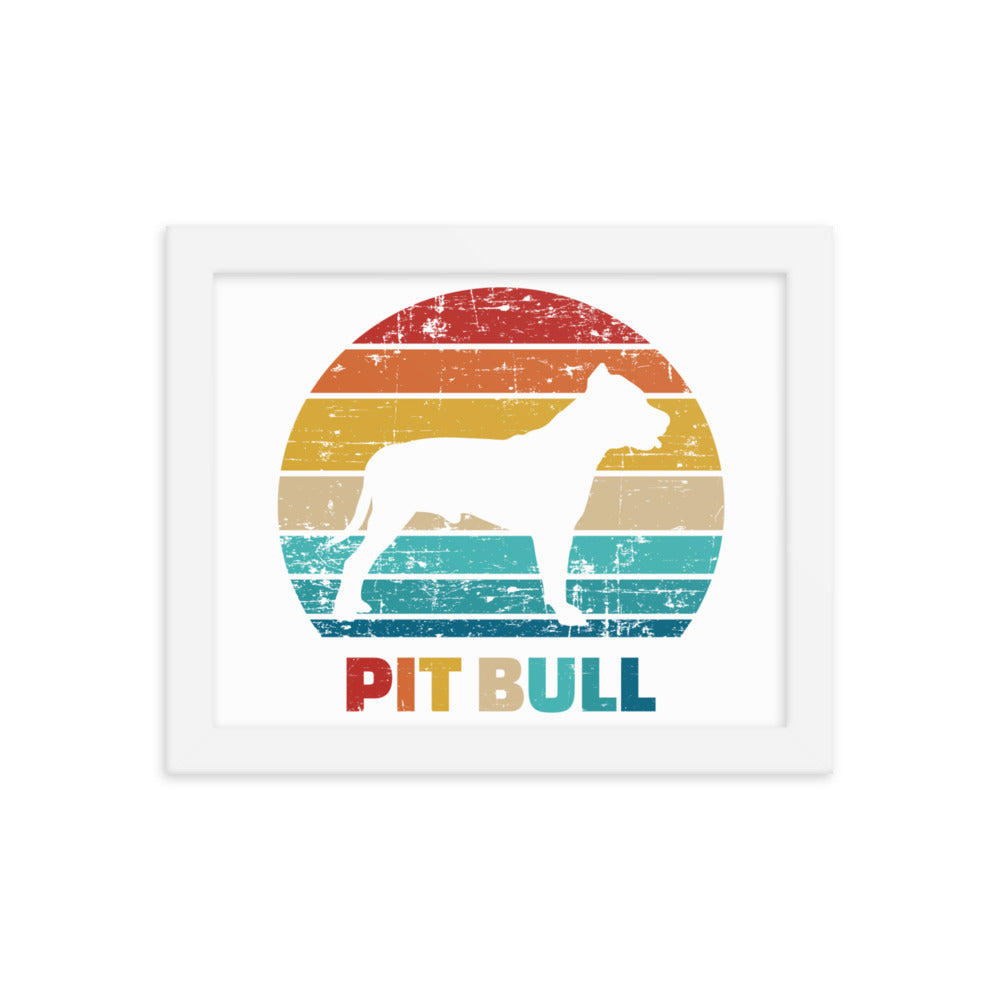 Vintage Pit Bull Framed Print