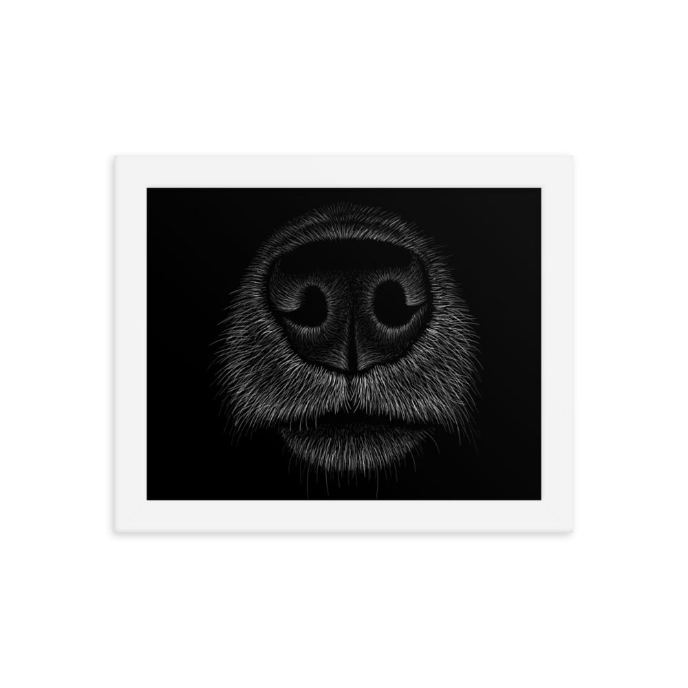 Dog Nose Framed Print