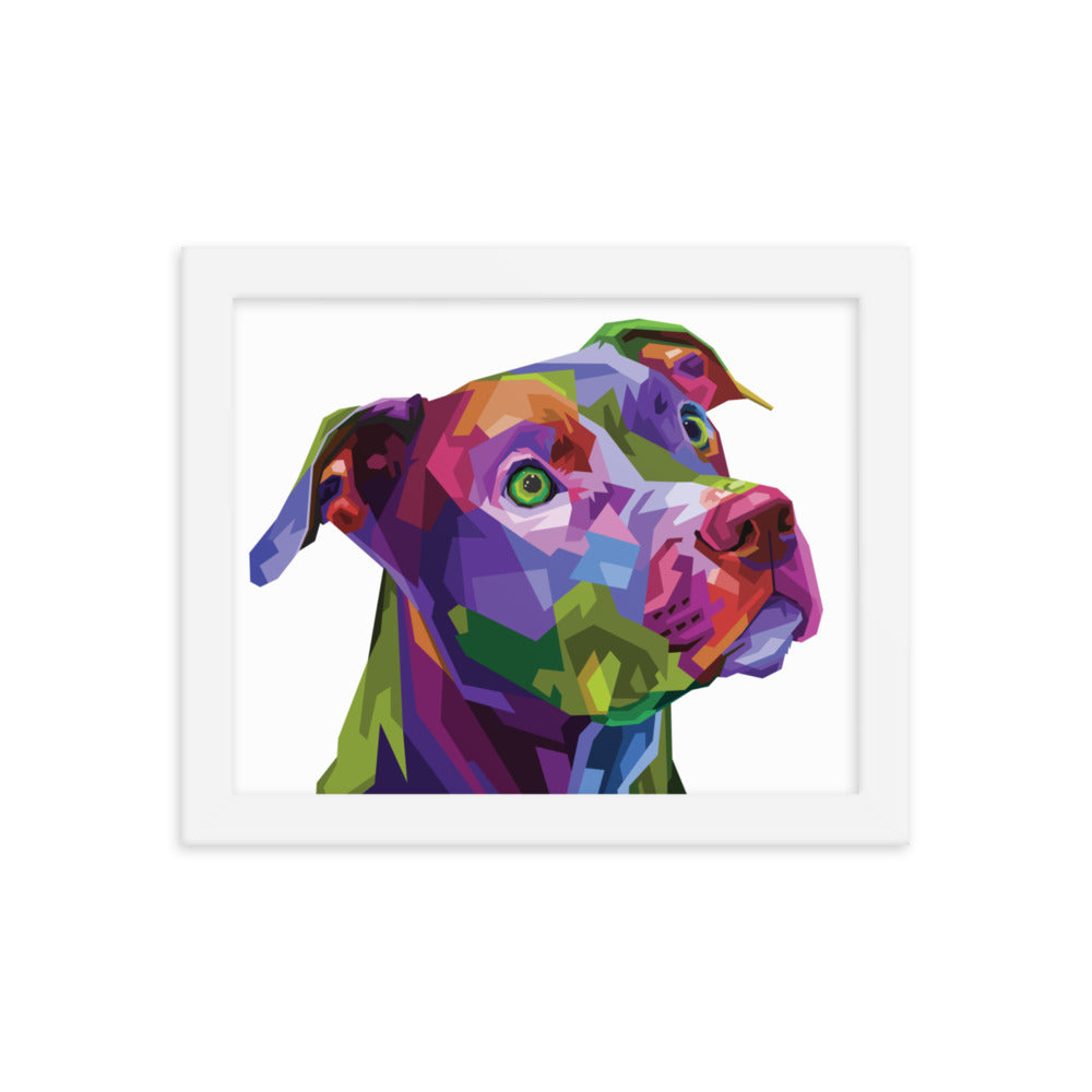 Pit Bull Pop Art Framed Print