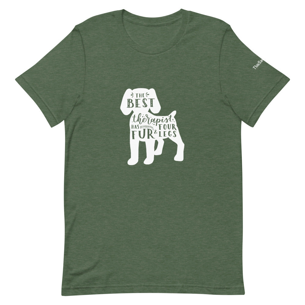 The Best Therapist has Fur and Four Legs Silhouette Tee