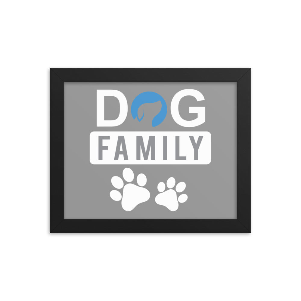 Dog Family Framed Print (Grey)