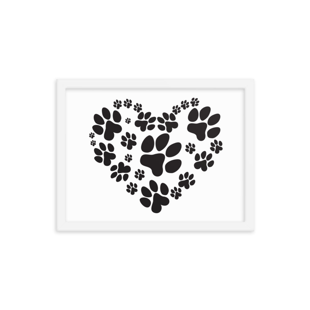 Paw Heart Framed Print