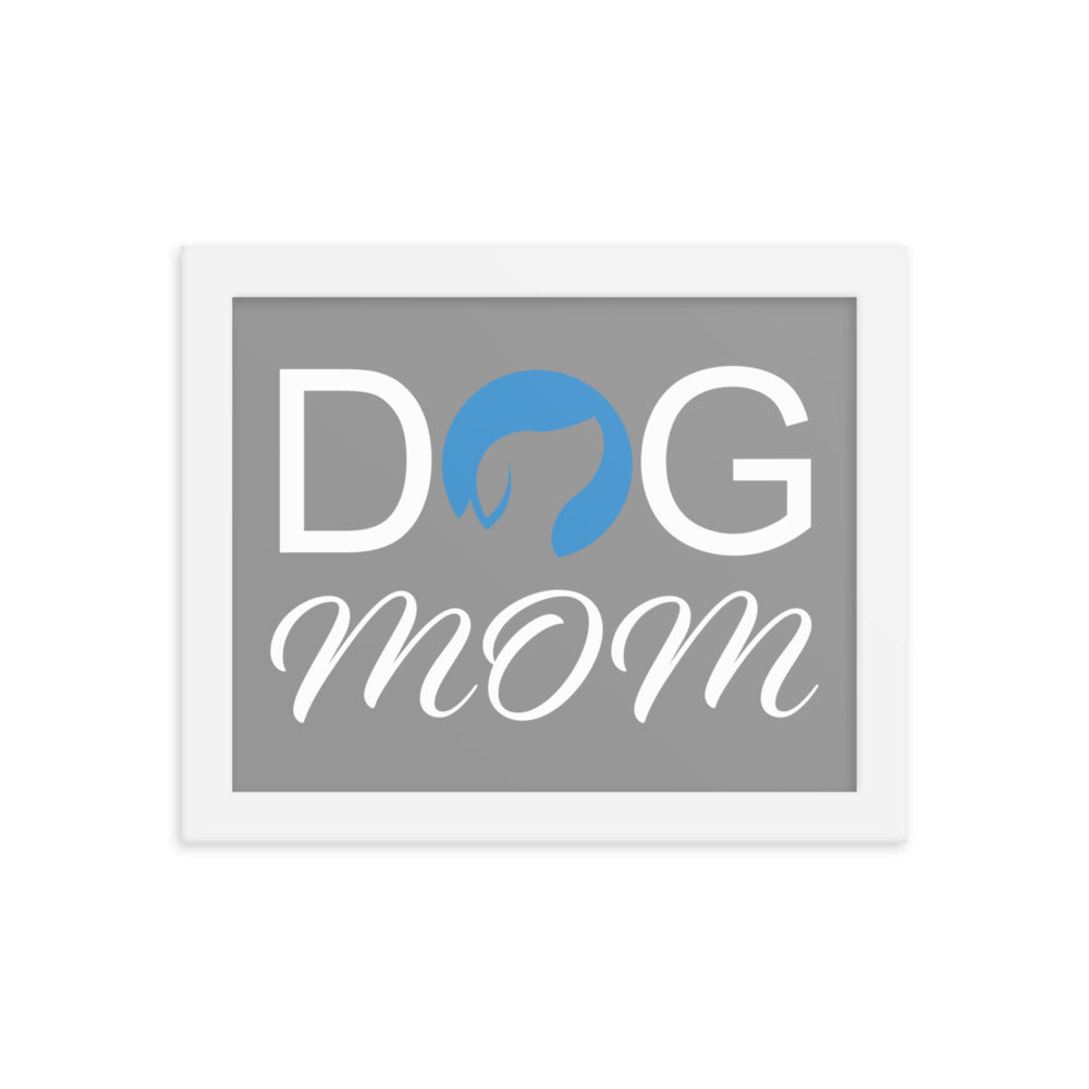 Dog Mom Framed Print - Grey