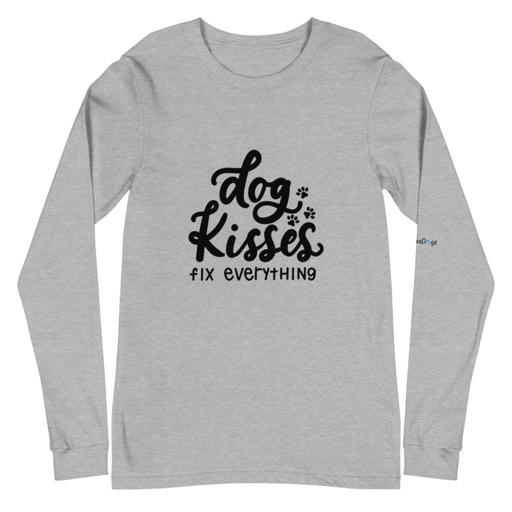 Dog Kisses Fix Everything Long Sleeve Tee