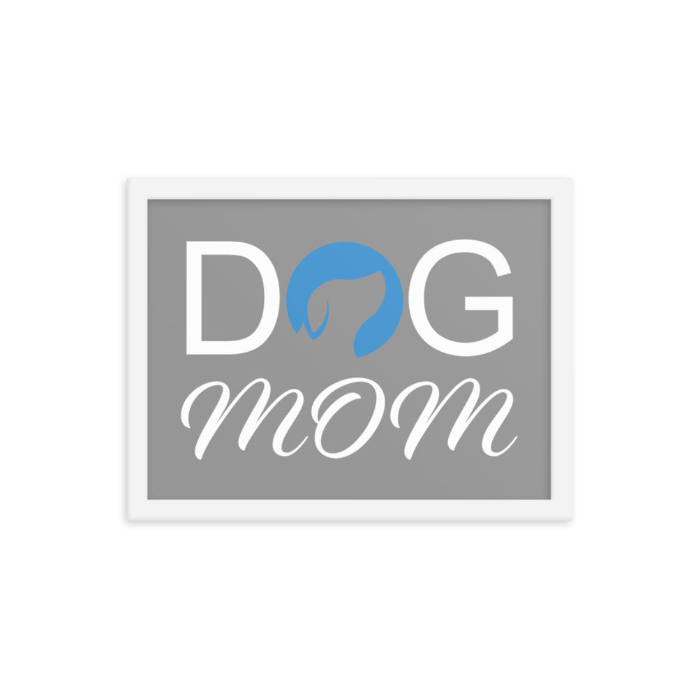 Dog Mom Framed Print - Grey