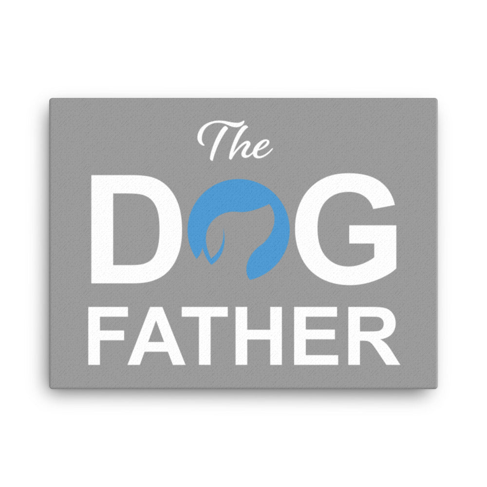 The Dog Father Canvas - Grey