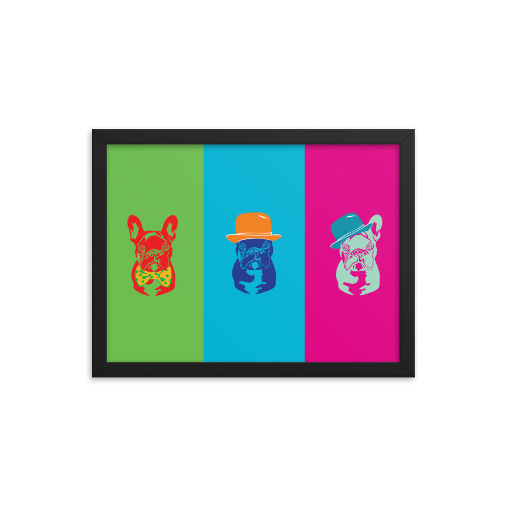 French Bulldog Pop Art Framed Print