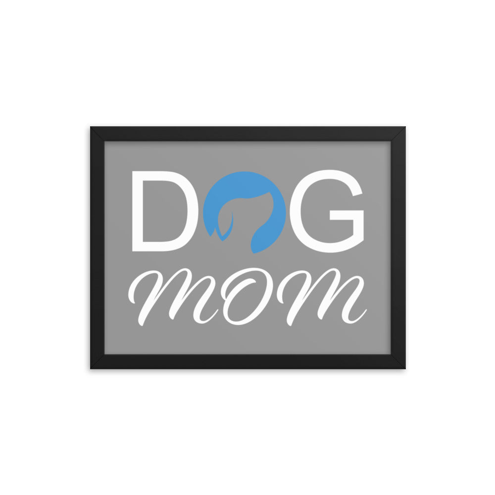 Dog Mom Framed Print - Grey