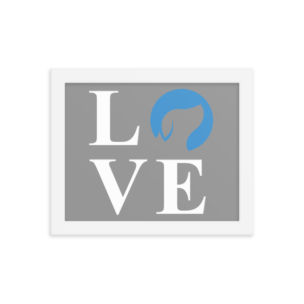 Love Logo Framed Print - Grey