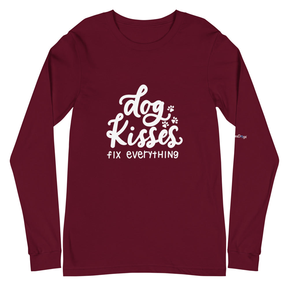 Dog Kisses Fix Everything Long Sleeve Tee