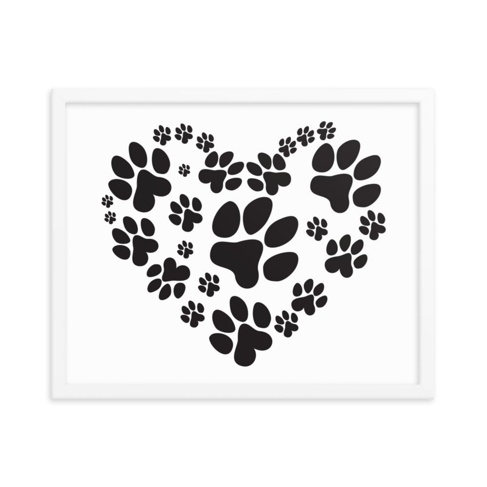 Paw Heart Framed Print