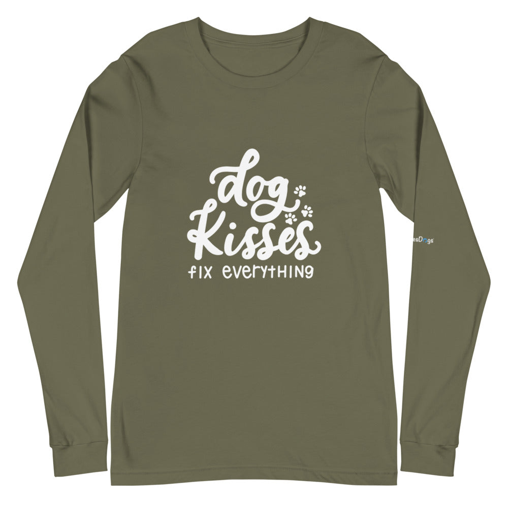 Dog Kisses Fix Everything Long Sleeve Tee