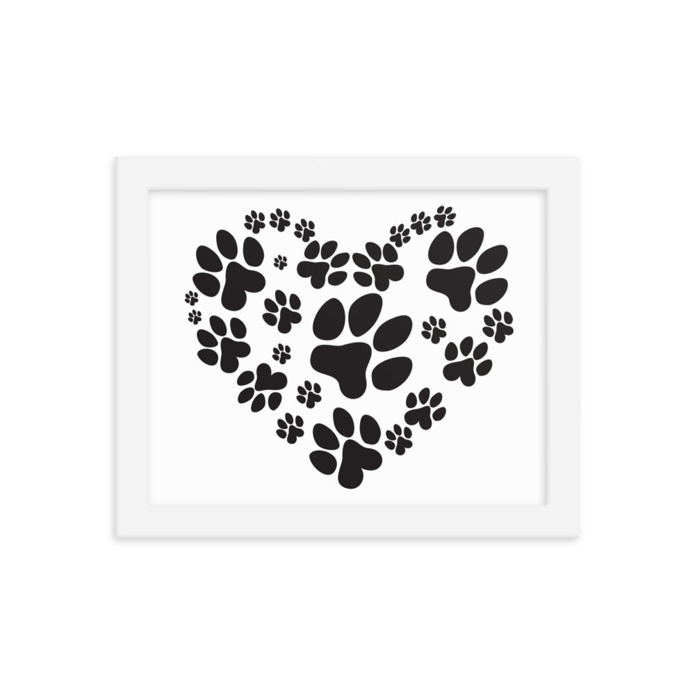 Paw Heart Framed Print