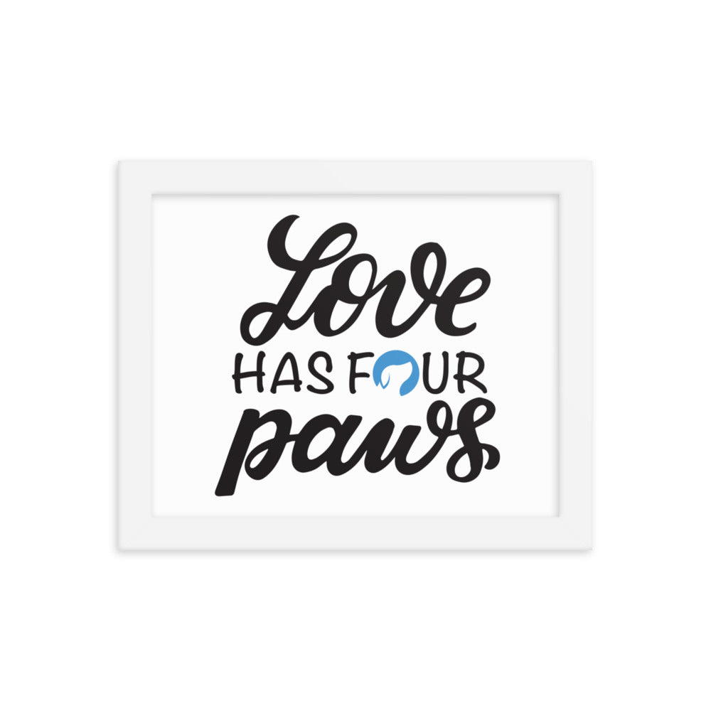 Love Has Four Paws Framed Print